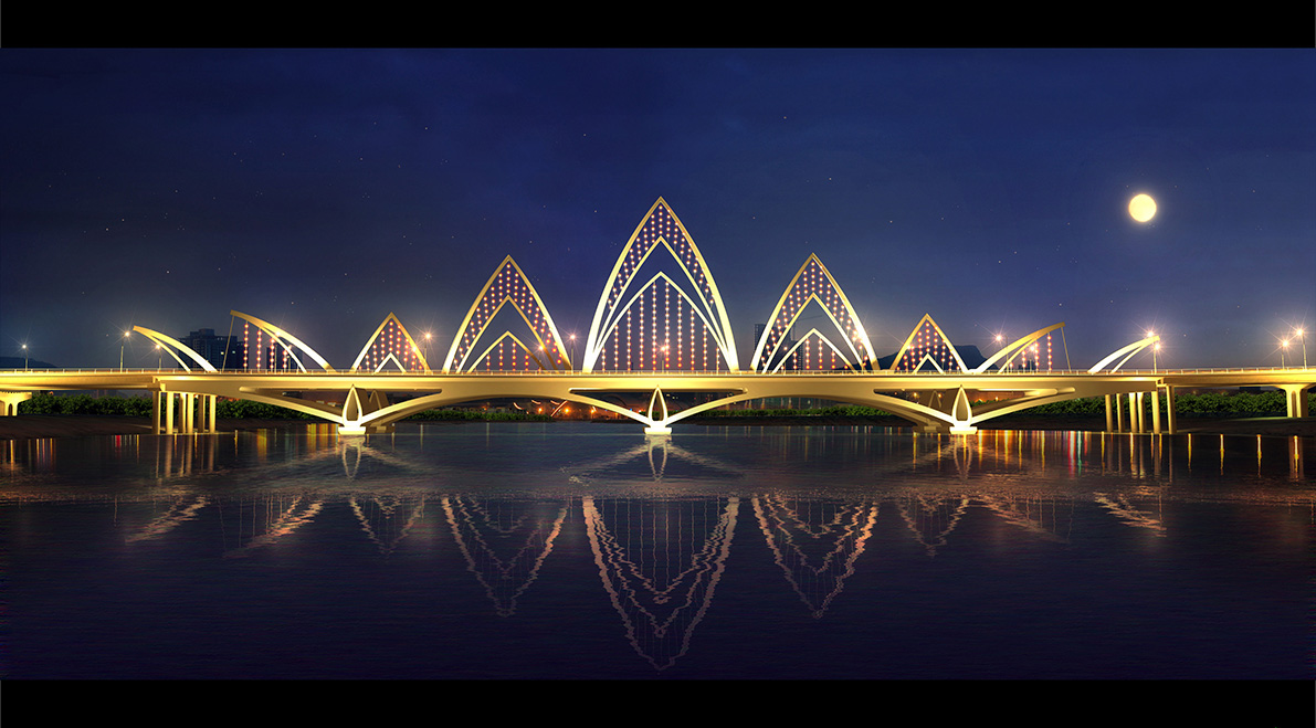 九龍(long)江北港主橋(qiao)